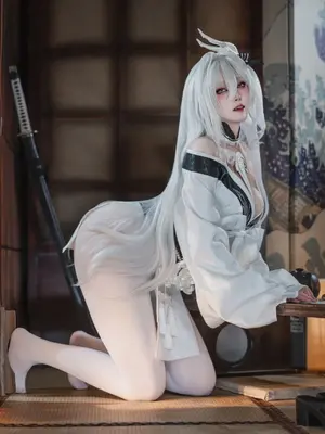 Natsuko夏夏子 - 碧蓝航线 白凤 和服_0009