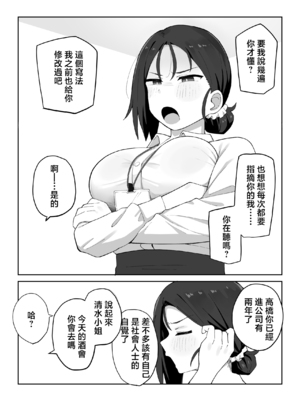 [三崎 (あふた〜える)] デカ乳女上司（32）が部下に弱みを握られ雑魚まんこ調教で堕とされる話 [中国翻訳]_0003