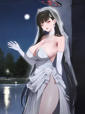 aHero - 904 rio (blue archive) Wedding_Dress_Group 322p (Patreon) [AI Generated]