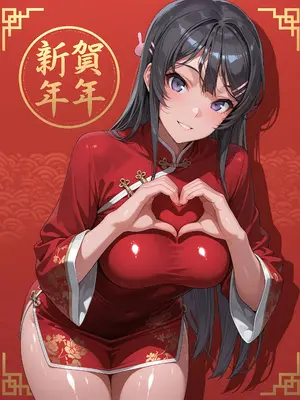 (Oki Senpai)&nbsp;&nbsp;&nbsp;&nbsp; 桜島麻衣 Sakurajima Mai China Dress_003_Mai_3