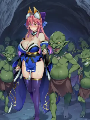 [コクオウ] 玉藻の前 vsゴブリン [AI Generated]_003
