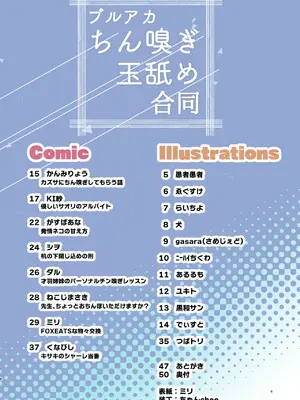 [お風呂入ったえらい (よろず)] ブルアカちん嗅ぎ玉舐め合同 (ブルーアーカイブ) [DL版]_0004