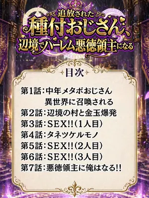 [種付け出版] 【異世界召喚】追放された種付けおじさん、辺境でハーレム悪徳領主になる第1巻_image_002