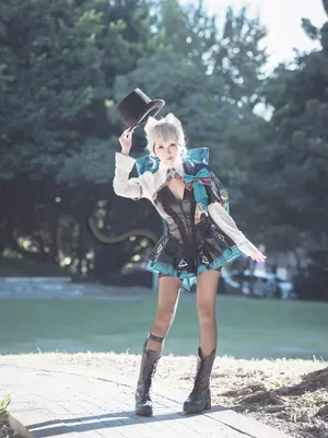 慕慕Momo cosplay Lynette - Genshin Impact_001