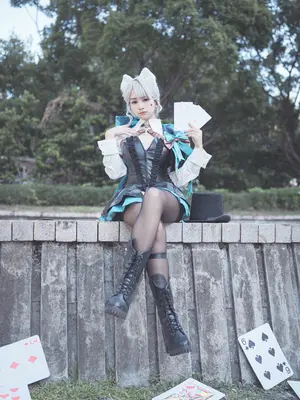 慕慕Momo cosplay Lynette - Genshin Impact_012
