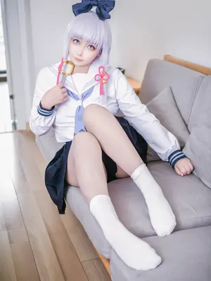 章鱼娘 (Zhangyu niang) cosplay Ayaka Kamisato - Genshin Impact_004