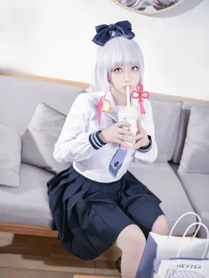 章鱼娘 (Zhangyu niang) cosplay Ayaka Kamisato - Genshin Impact_007