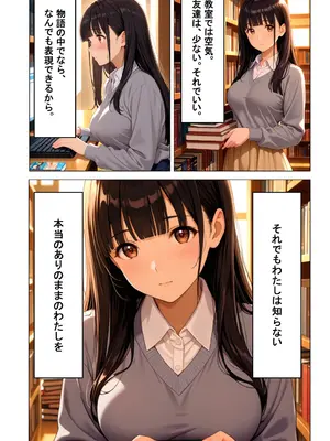 (同人CG集) [おかずづくり] 地味むっつり文学巨乳少女が官能小説を提出してしまい性奴隷にさせられる話 [AI生成]_004