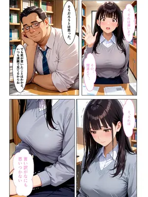 (同人CG集) [おかずづくり] 地味むっつり文学巨乳少女が官能小説を提出してしまい性奴隷にさせられる話 [AI生成]_011