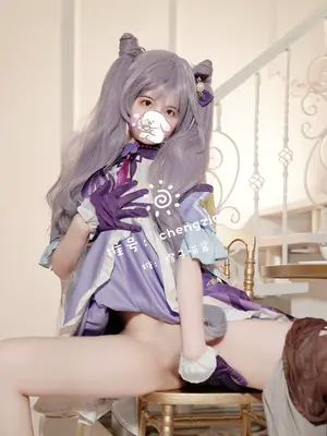 Chengzimiaoj cosplay Keqing - Genshin Impact_004