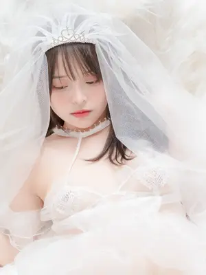 爆机少女喵小吉 (Nekokoyoshi) - 白色花嫁_011