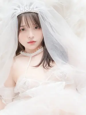 爆机少女喵小吉 (Nekokoyoshi) - 白色花嫁_012