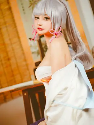Meenfox cosplay Ayaka Kamisato - Genshin Impact_001