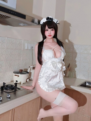 麻薯好吃 - 白蕾丝女仆_012