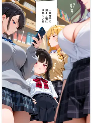 (同人CG集) [オナット製造] モブの俺、茶道部を占領され、一軍ギャル4人組の罰ゲーム対象になった話 [AI生成]_003