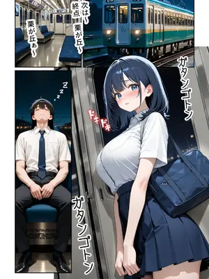 [ぱにぱに] 電車でオナニーする匂いフェチJ◯にたっぷり中出し [AI Generated]_002