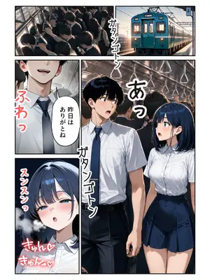 [ぱにぱに] 電車でオナニーする匂いフェチJ◯にたっぷり中出し [AI Generated]_011
