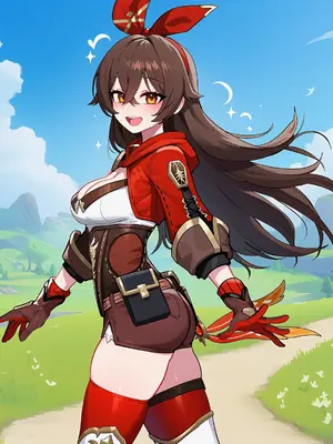 [LewdLoop] 申鶴 & アンバー(原神) [AI Generated]_002
