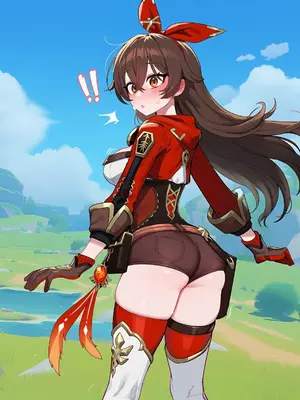 [LewdLoop] 申鶴 & アンバー(原神) [AI Generated]_003
