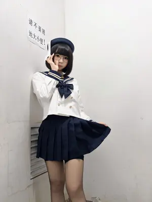 叫兽 - 蘑菇头 - JK露出_001