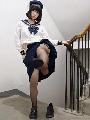 叫兽 - 蘑菇头 - JK露出_004