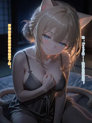 [AI Generated]えっちしか知らない性処理用の猫娘#16 負けられない夜 [中譯]_10