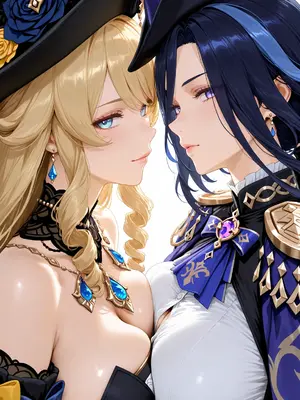 [Daewi] Clorinde x Navia ︱ Genshin Impact (Patreon) [AI Generated]_002